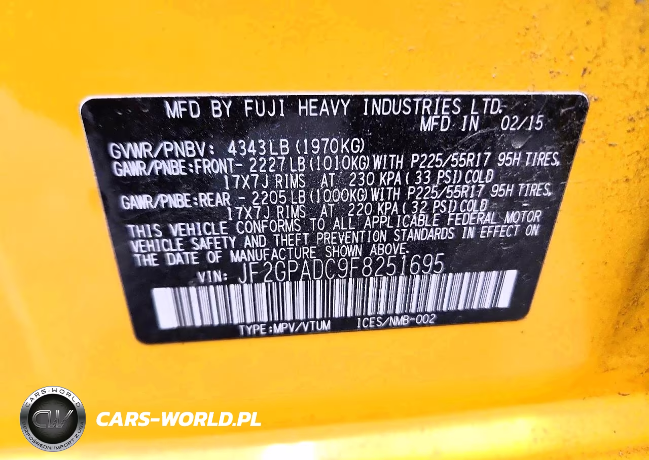 2015 Subaru Xv Crosstrek 2.0 Premium VIN:JF2GPADC9F8251695 - 12