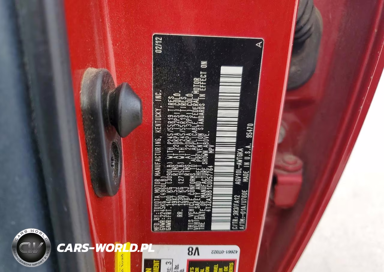 2012 Toyota Venza Le VIN:4T3ZA3BB1CU057764 - 13