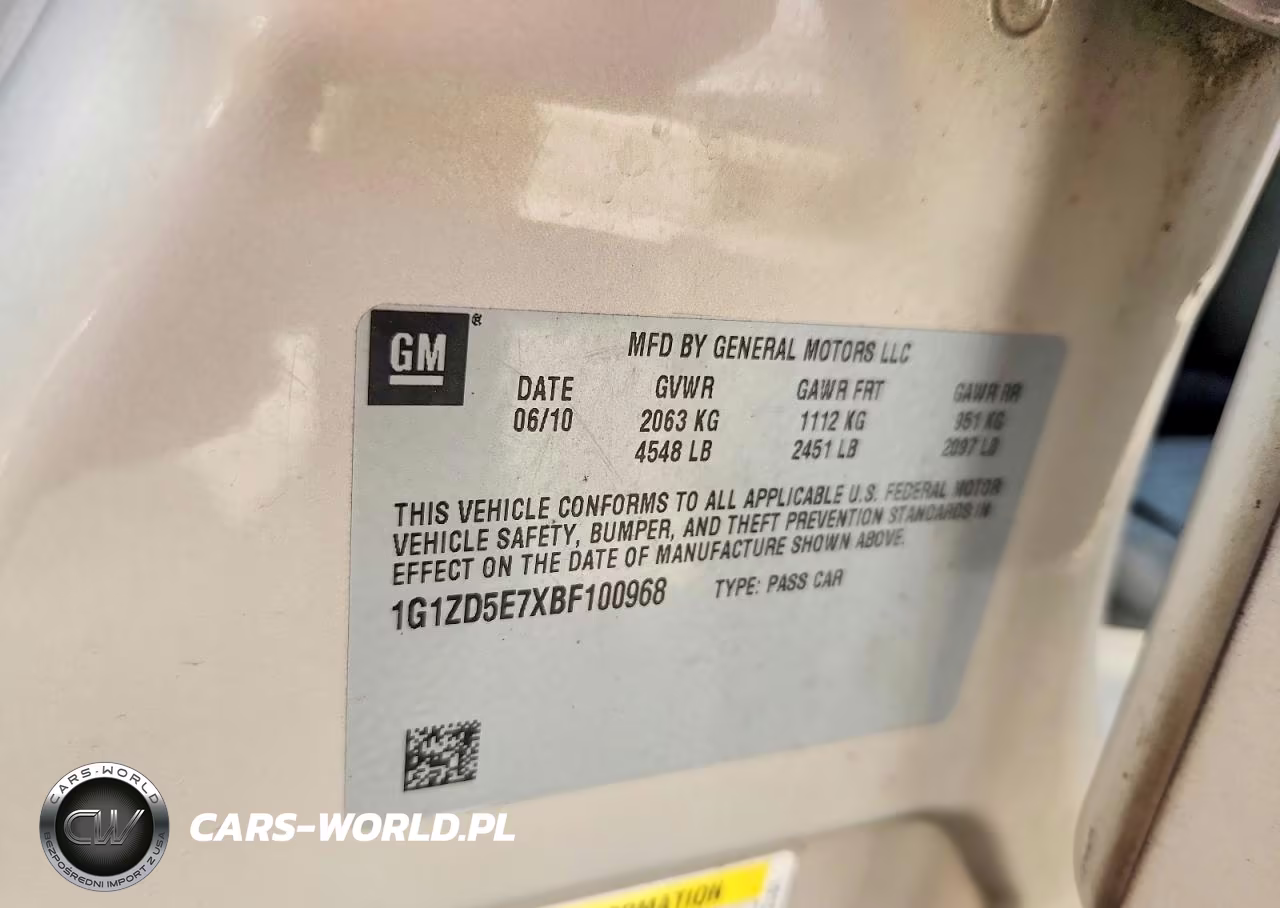 2011 Chevrolet Malibu 2Lt VIN:1G1ZD5E7XBF100968 - 12