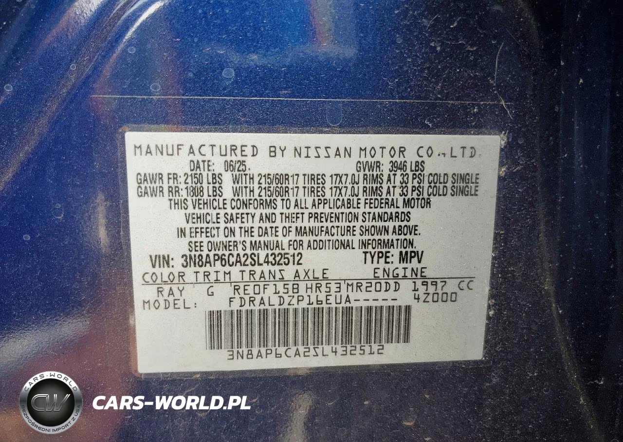 2025 Nissan Kicks Sv VIN:3N8AP6CA2SL432512 - 12
