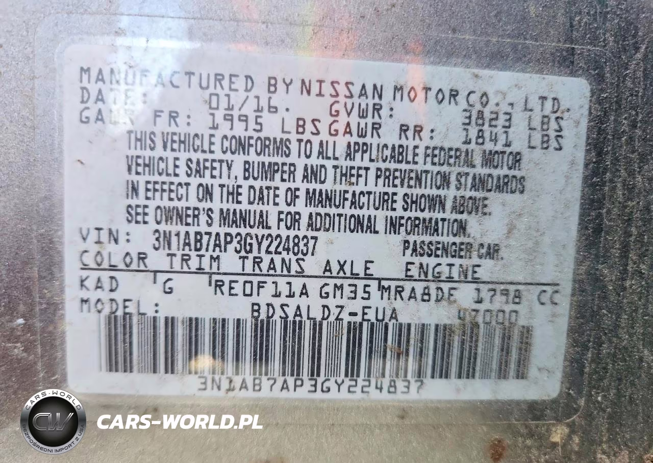2016 Nissan Sentra Sv VIN:3N1AB7AP3GY224837 - 12