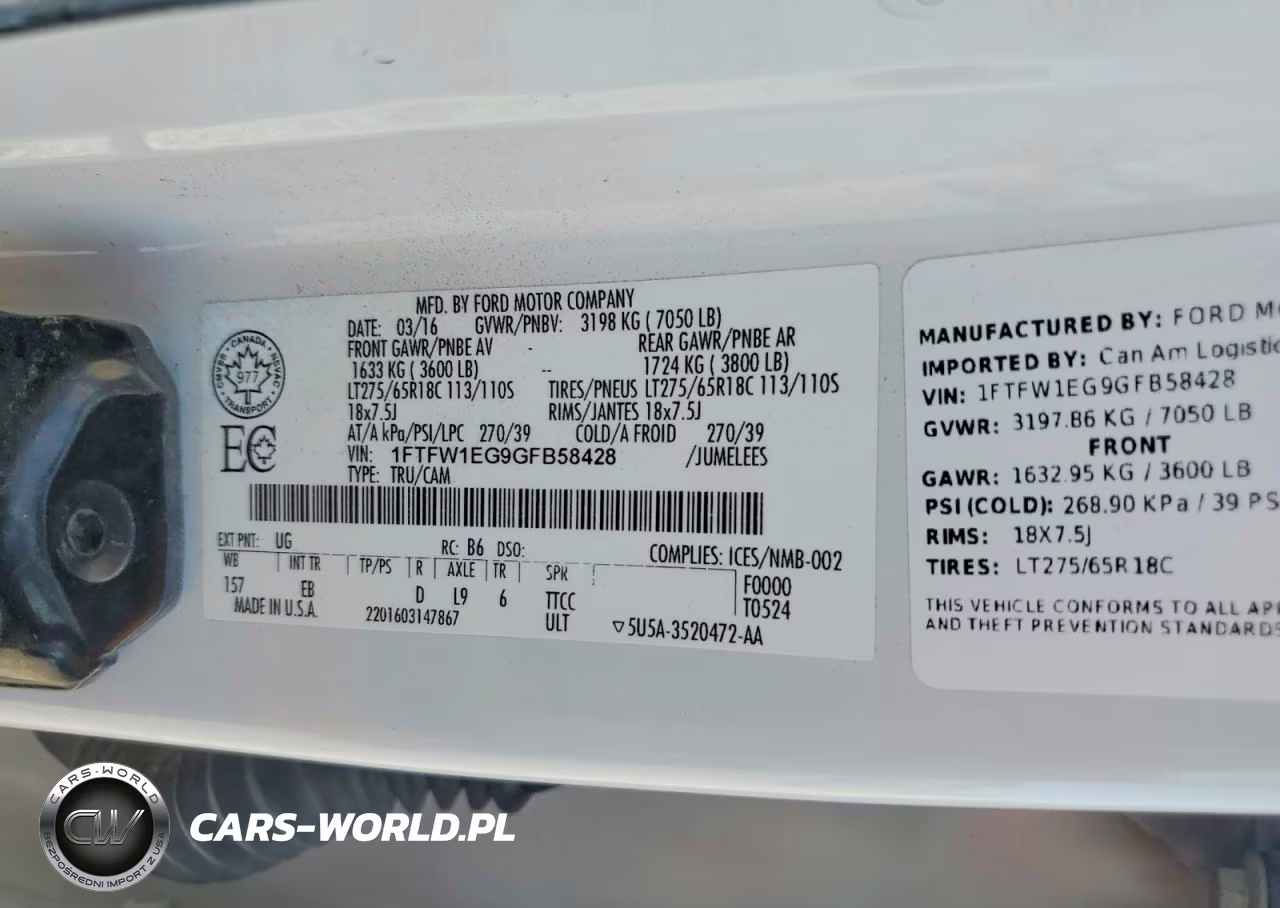 2016 Ford F150 Supercrew VIN:1FTFW1EG9GFB58428 - 13