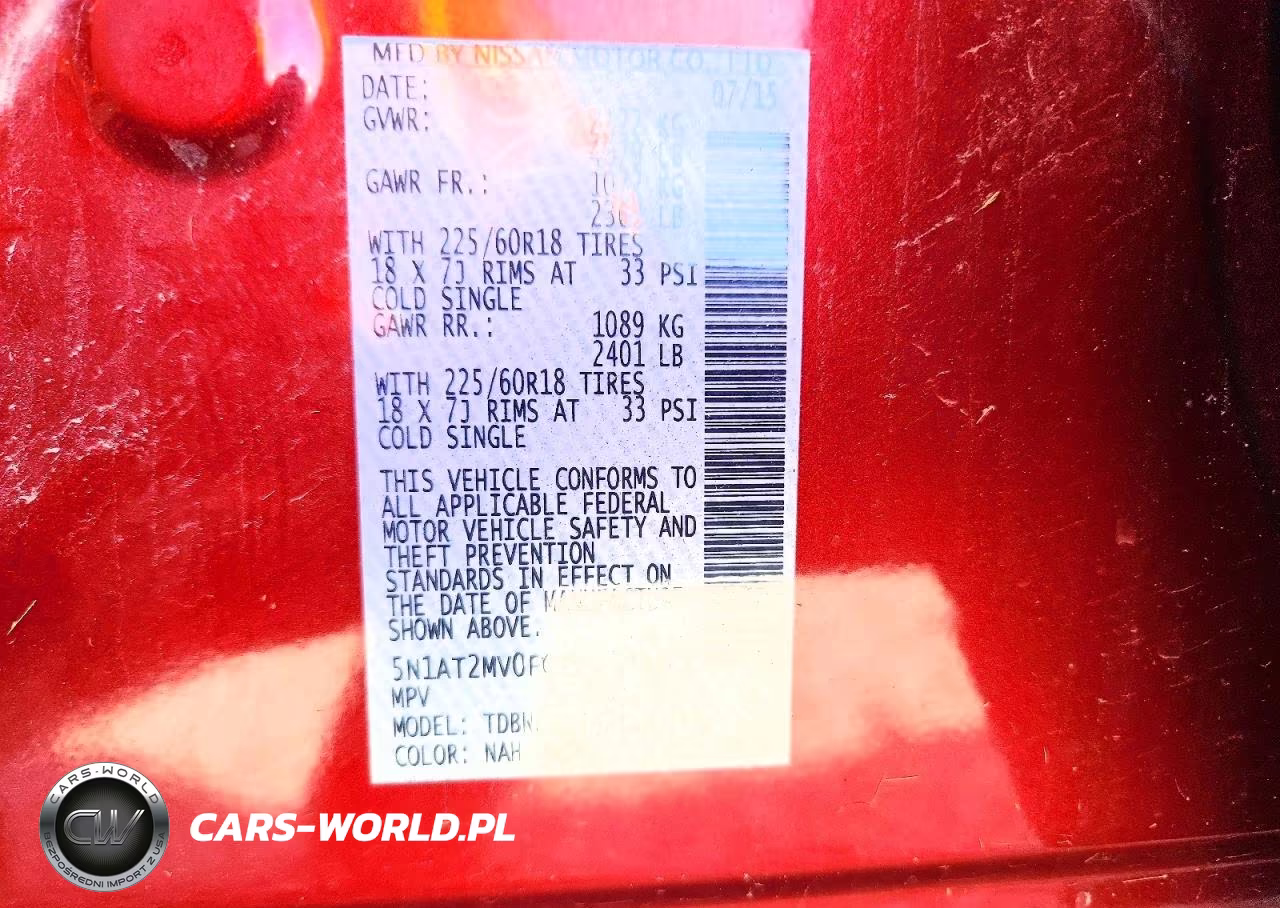 2015 Nissan Rogue Sl VIN:5N1AT2MV0FC899961 - 13