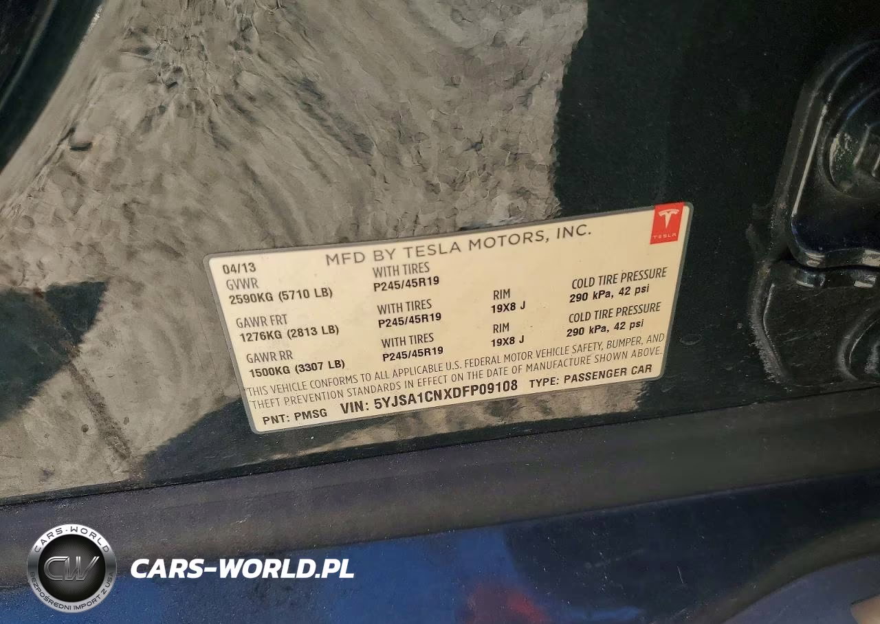 2013 Tesla Model S VIN:5YJSA1CNXDFP09108 - 13