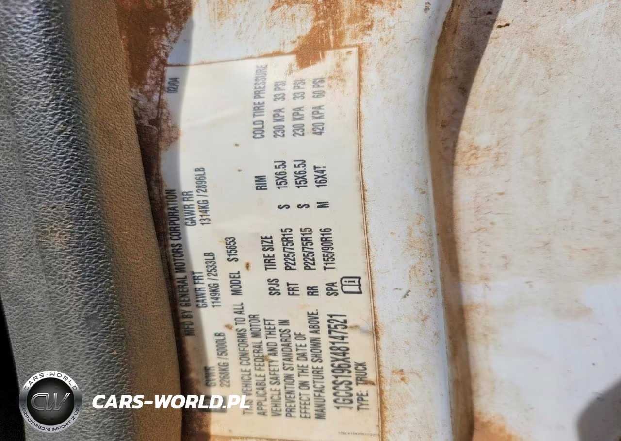 2004 Chevrolet Colorado VIN:1GCCS196X48147521 - 13