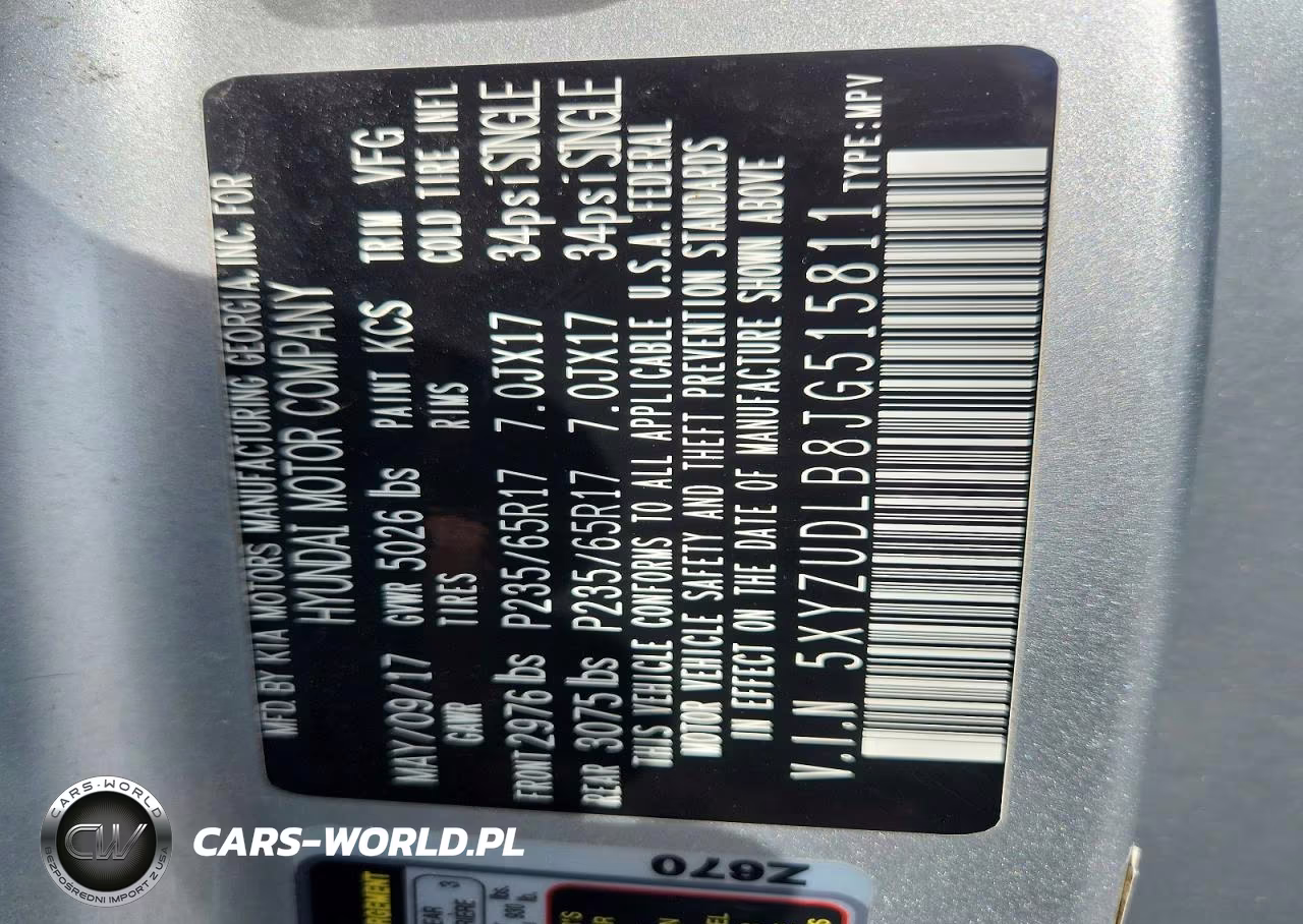 2018 Hyundai Santa Fe Sport 2.4L VIN:5XYZUDLB8JG515811 - 13
