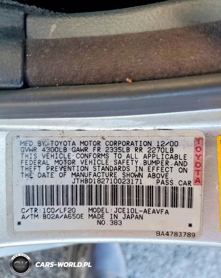 2001 Lexus Is 300 VIN:JTHBD182710023171 - 12