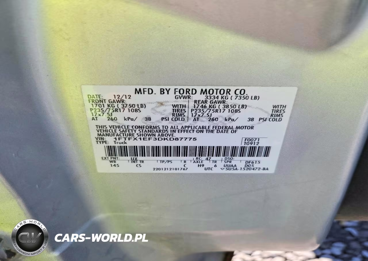2013 Ford F150 Super Cab VIN:1FTFX1EF3DKD87775 - 12