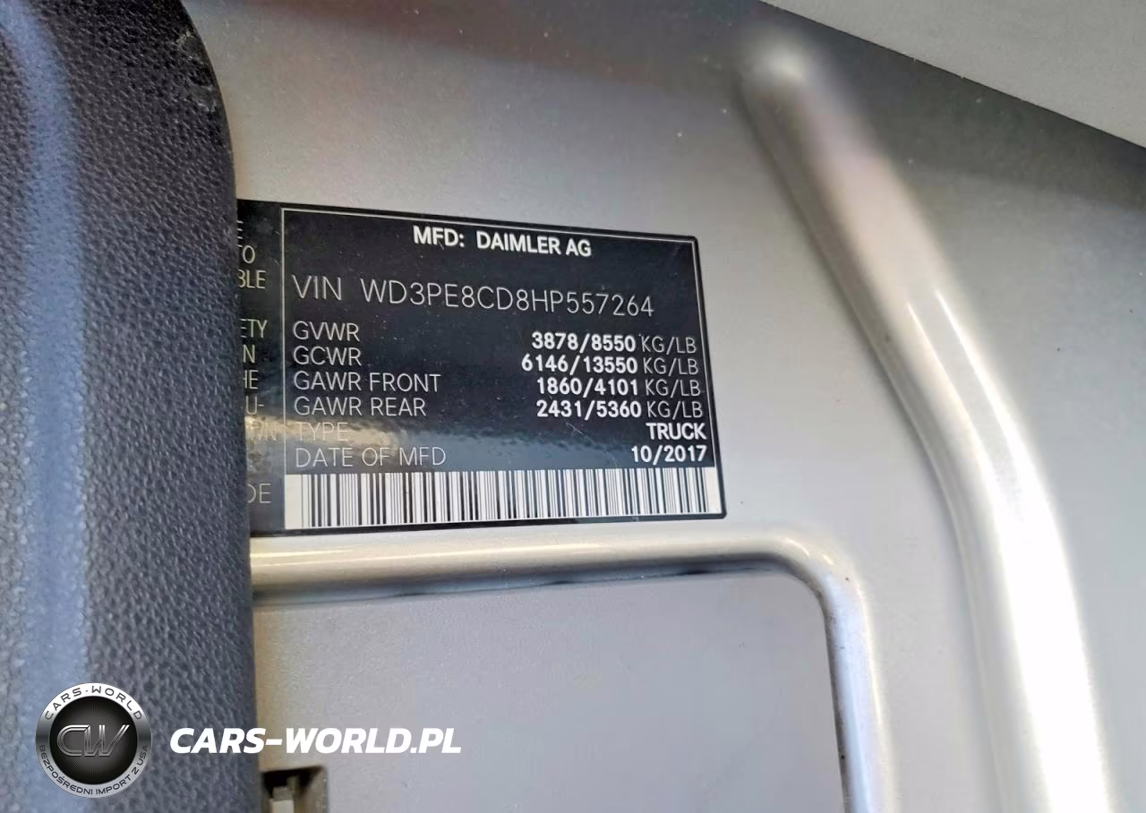 2017 Mercedes-Benz Sprinter 2500 Delivery Van VIN:WD3PE8CD8HP557264 - 13