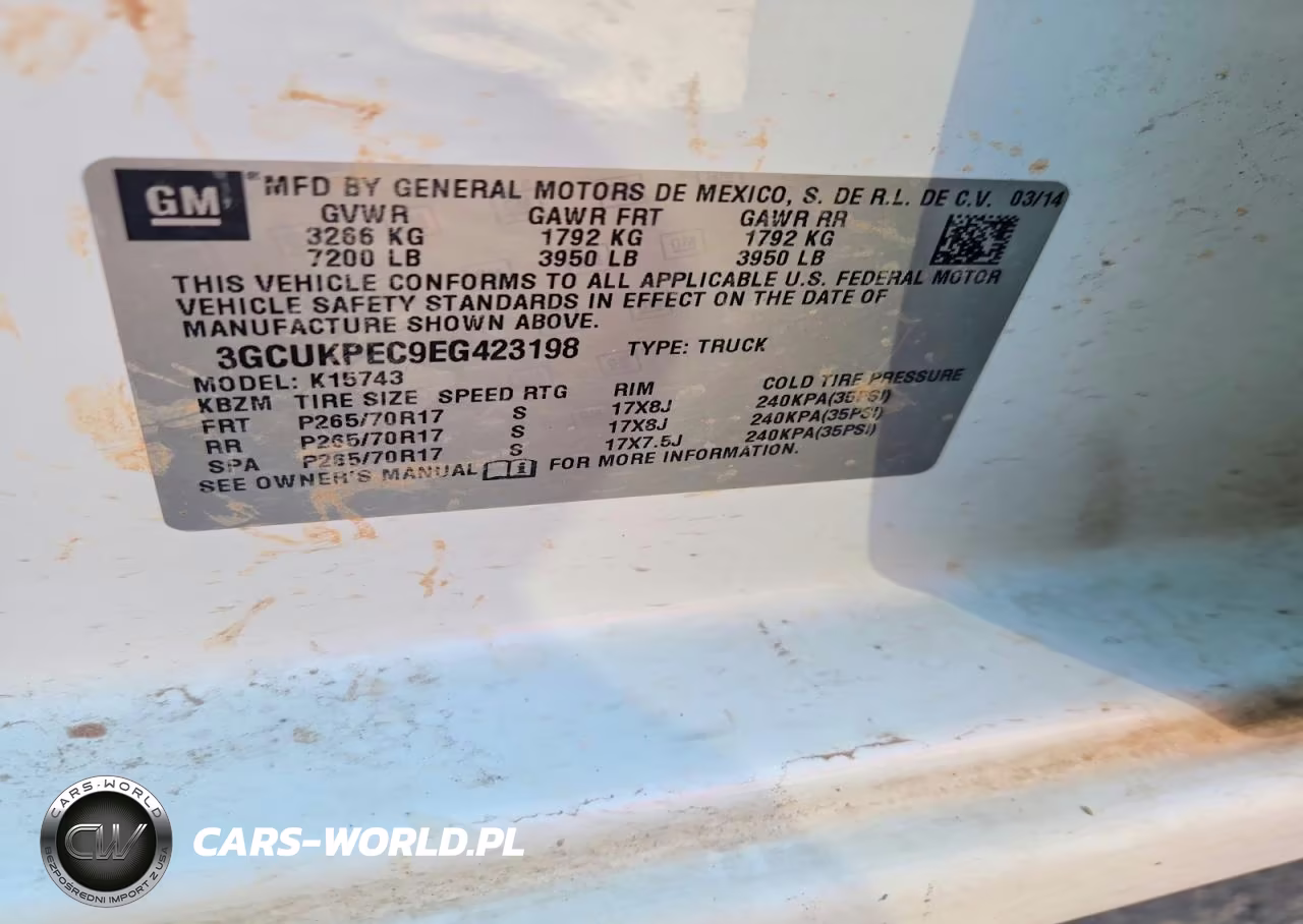 2014 Chevrolet Silverado K1500 VIN:3GCUKPEC9EG423198 - 12