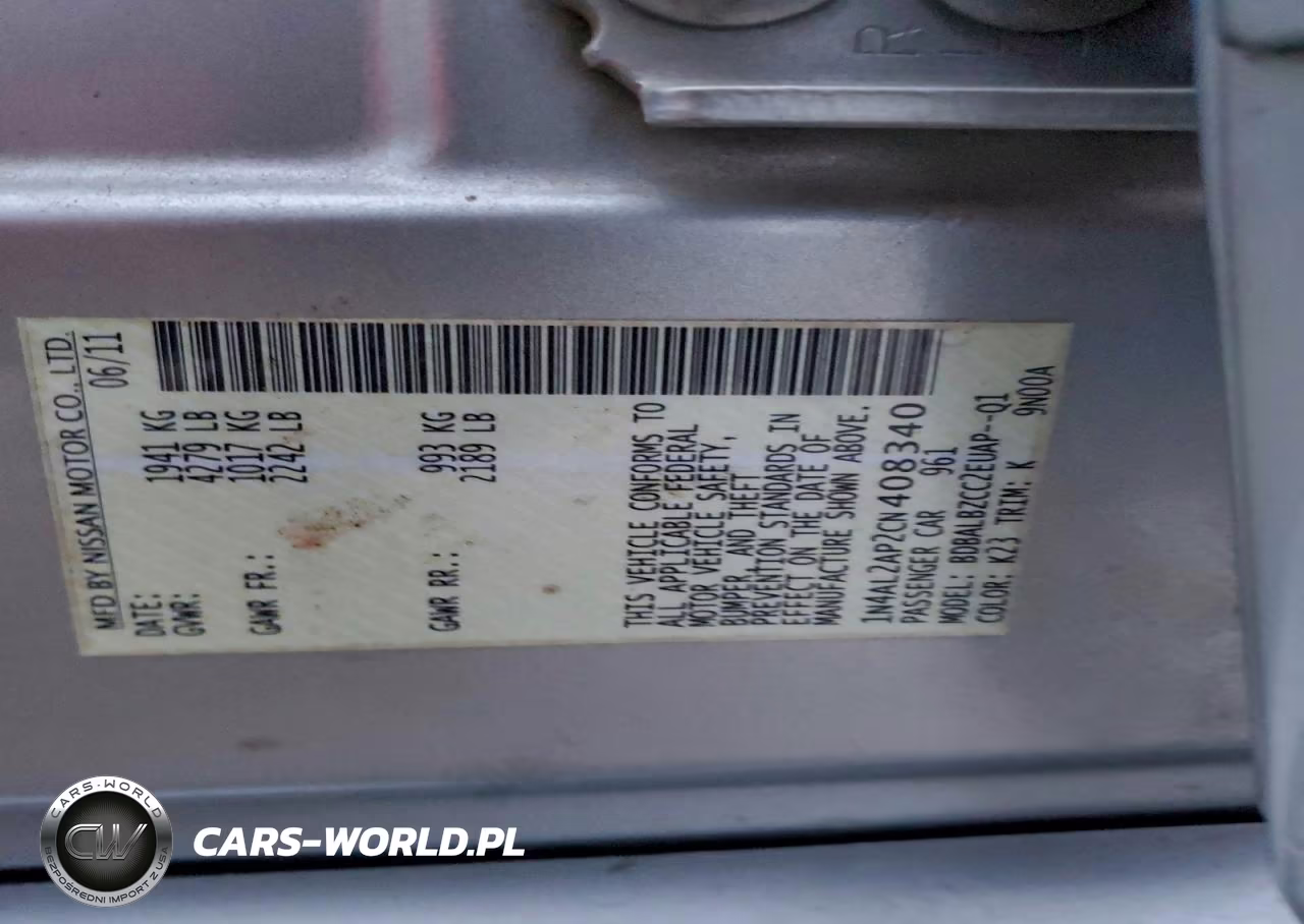 2012 Nissan Altima Base VIN:1N4AL2AP2CN408340 - 12