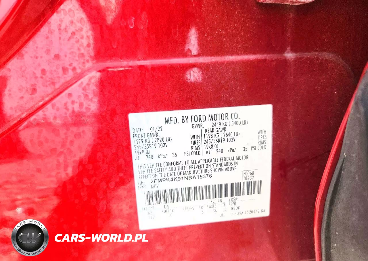 2022 Ford Edge Titanium VIN:2FMPK4K91NBA15376 - 13