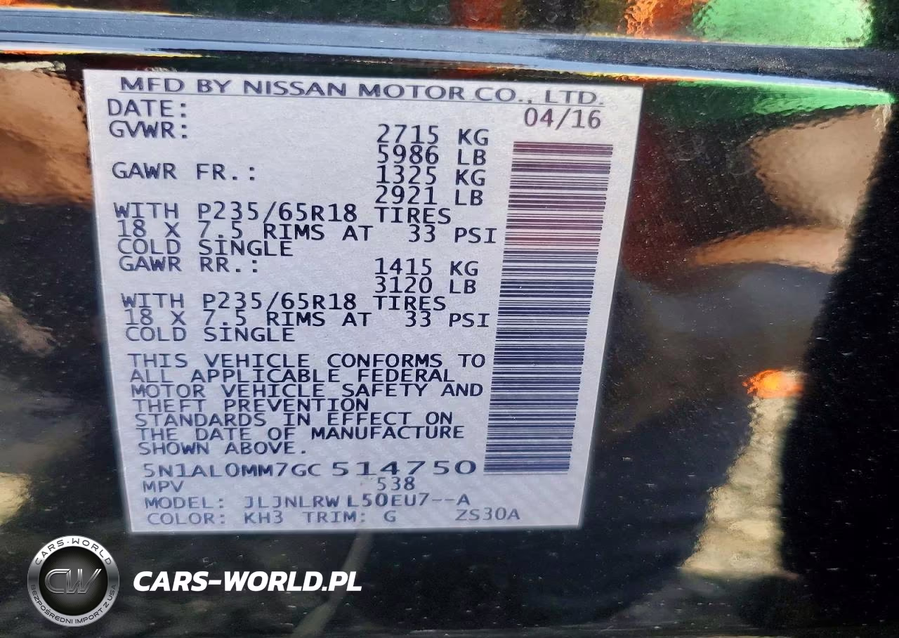 2016 Infiniti Qx60 Base VIN:5N1AL0MM7GC514750 - 13