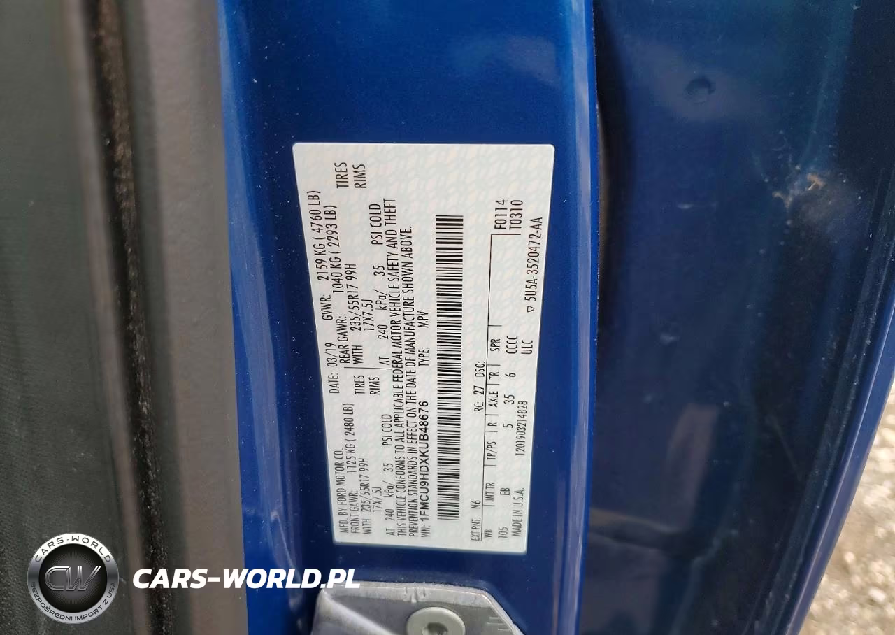 2019 Ford Escape Sel VIN:1FMCU9HDXKUB48676 - 12