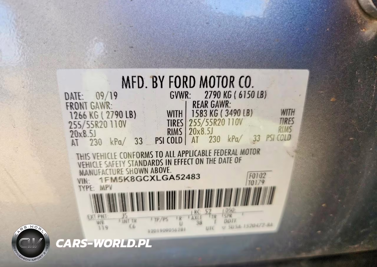 2020 Ford Explorer St VIN:1FM5K8GCXLGA52483 - 13