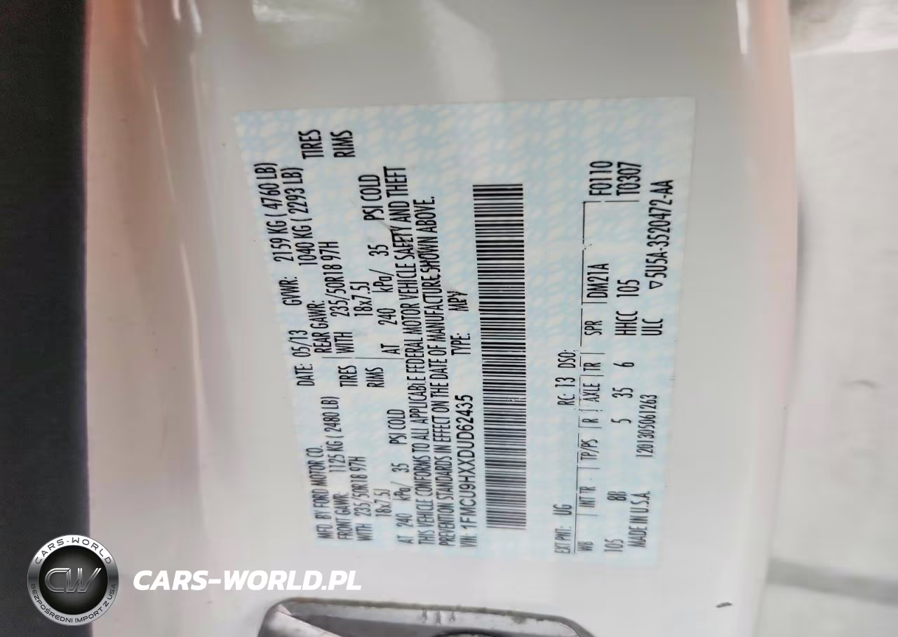 2013 Ford Escape Sel VIN:1FMCU9HXXDUD62435 - 14