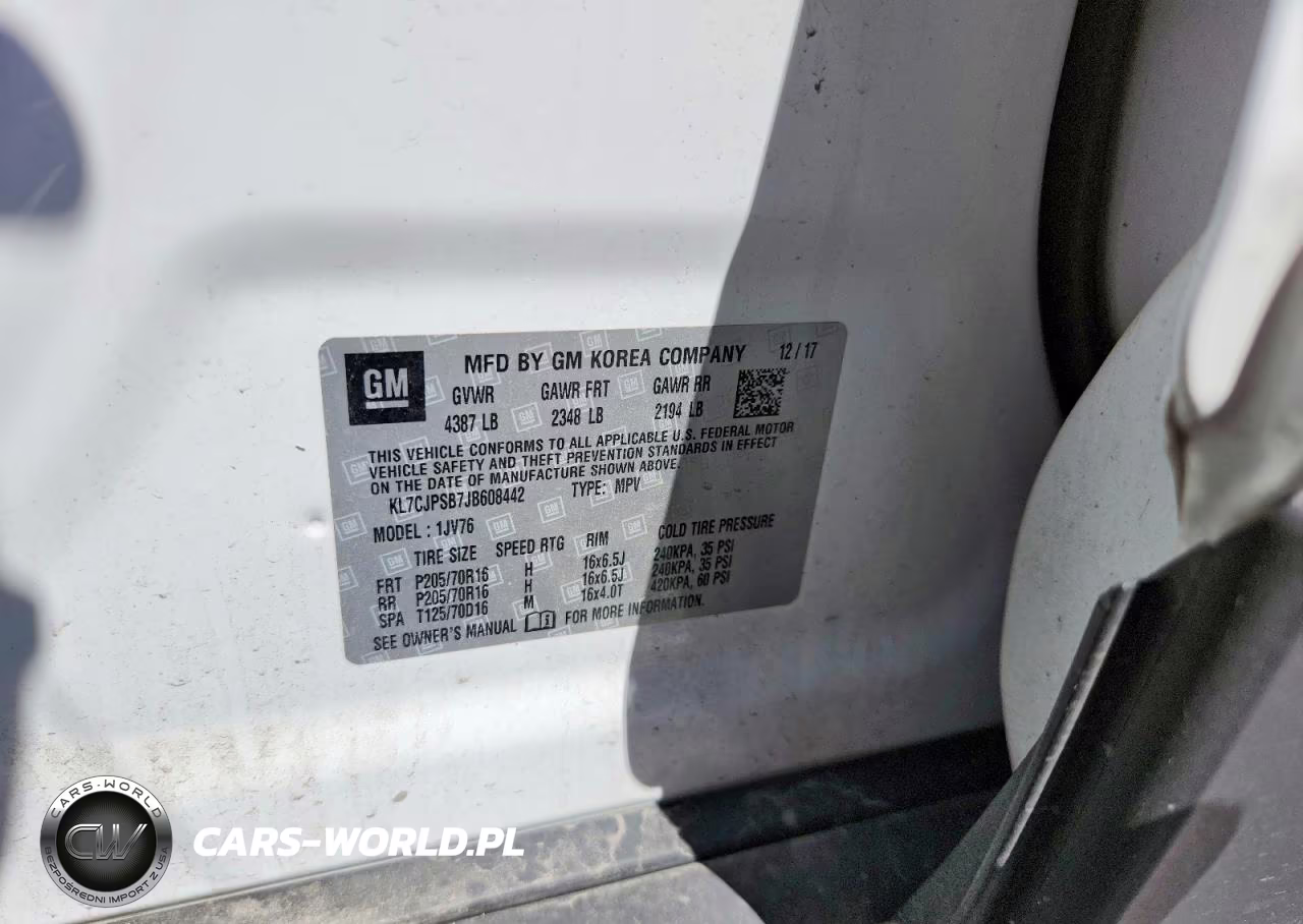 2018 Chevrolet Trax 1Lt VIN:KL7CJPSB7JB608442 - 12