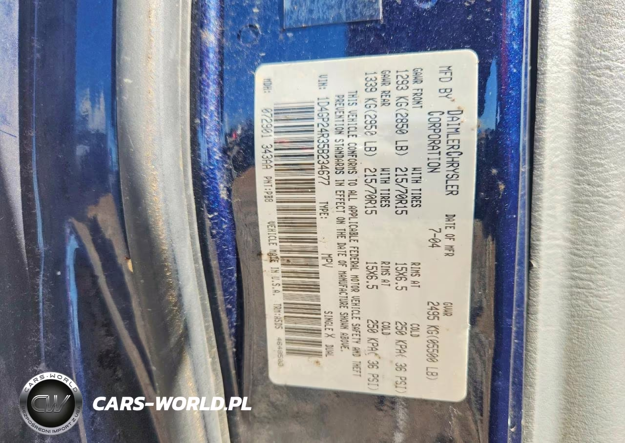 2005 Dodge Grand Caravan Se VIN:1D4GP24R35B234677 - 13