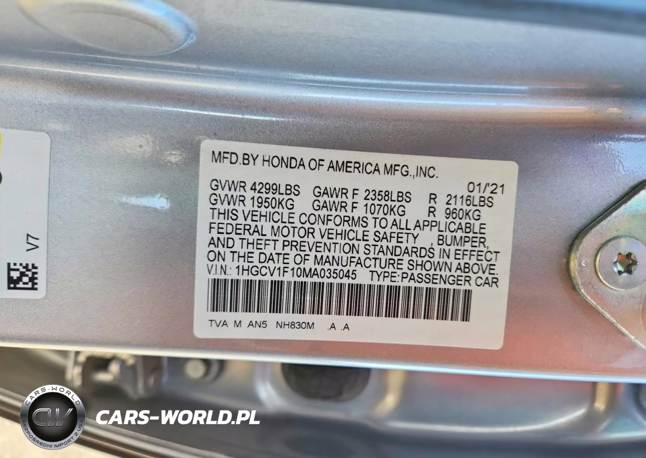 2021 Honda Accord Lx VIN:1HGCV1F10MA035045 - 13