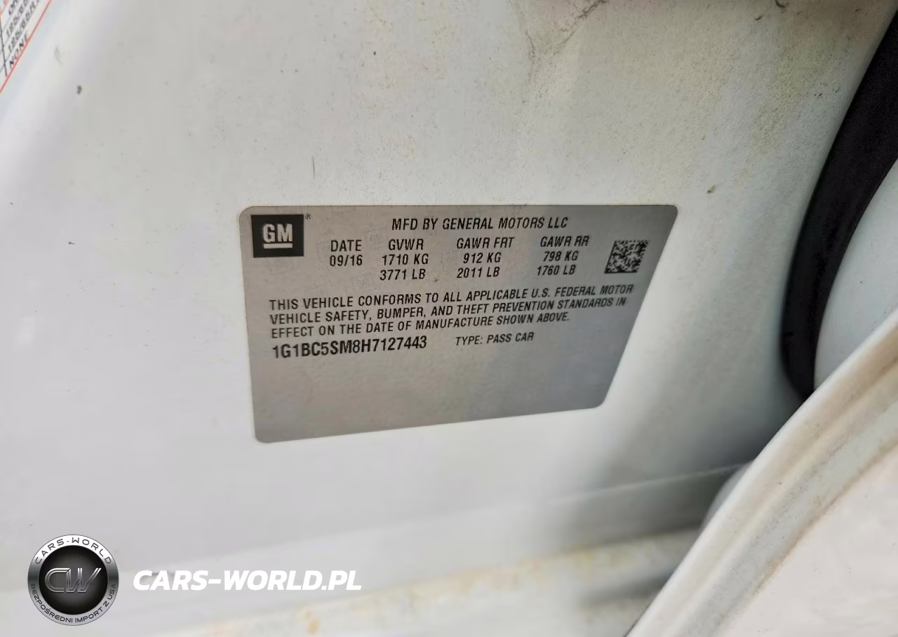 2017 Chevrolet Cruze Ls VIN:1G1BC5SM8H7127443 - 12
