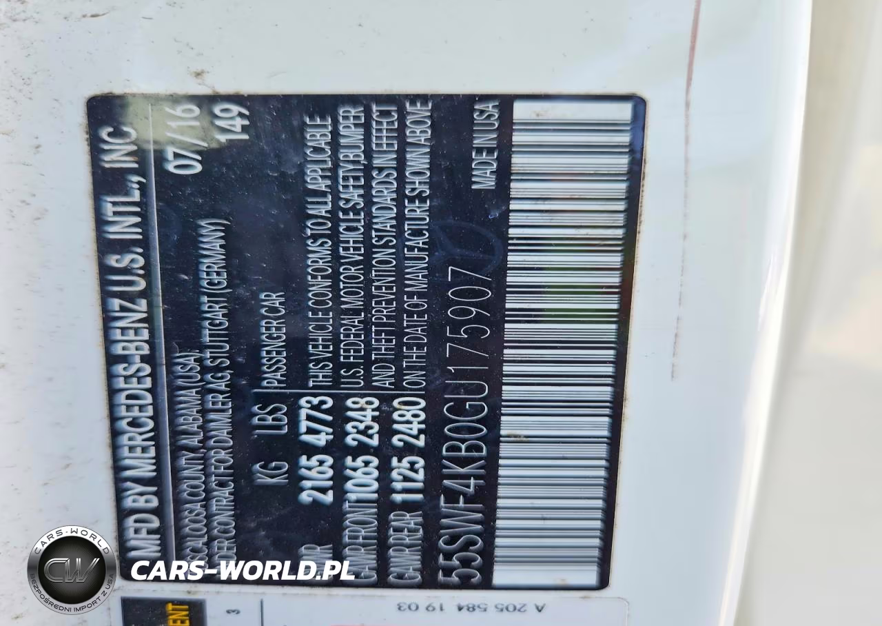 2016 Mercedes-Benz C VIN:55SWF4KB0GU175907 - 12