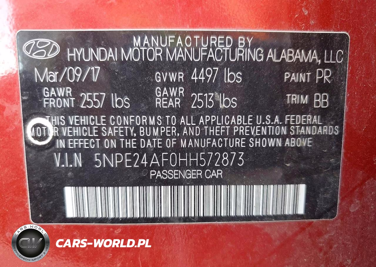 2017 Hyundai Sonata Se VIN:5NPE24AF0HH572873 - 12