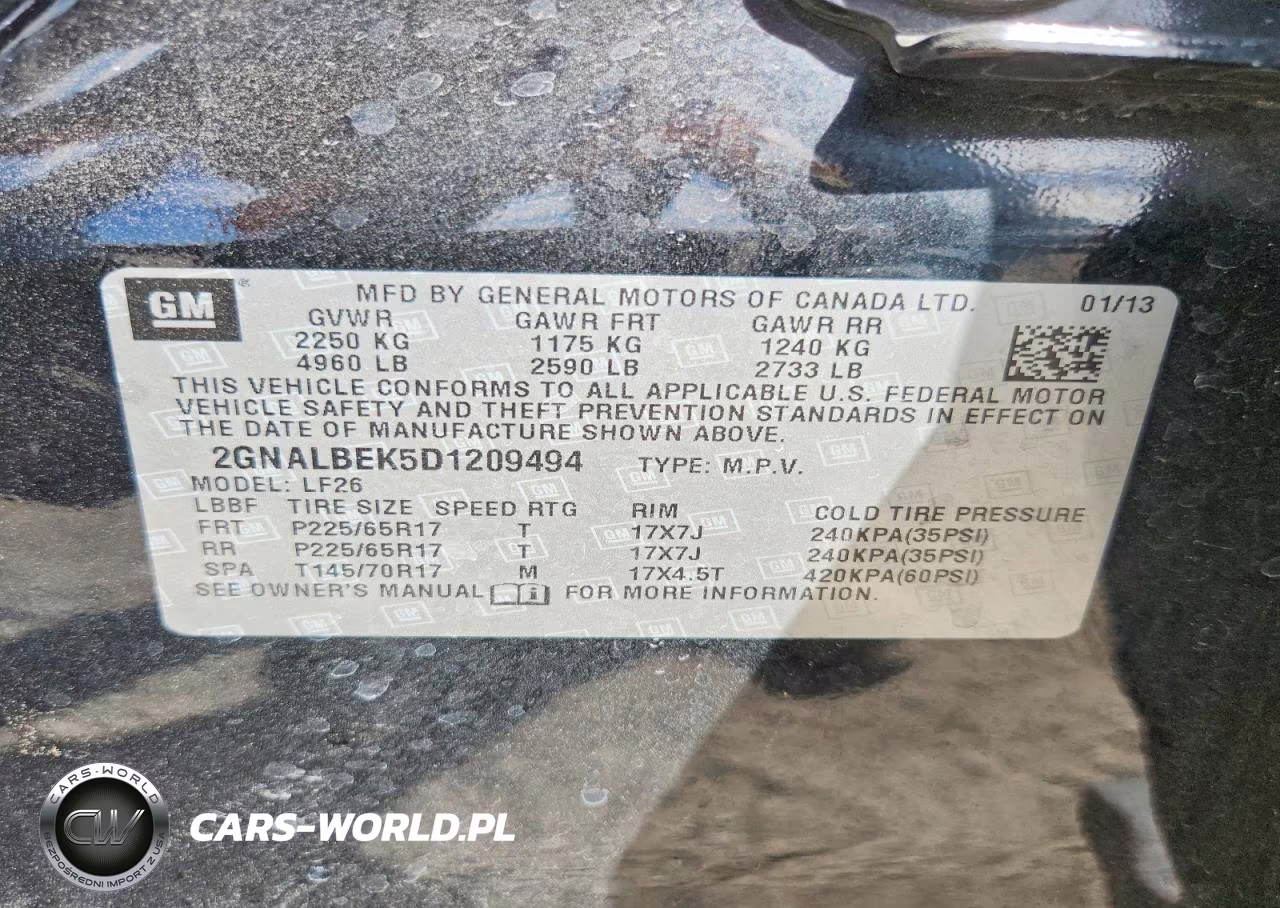 2013 Chevrolet Equinox Ls VIN:2GNALBEK5D1209494 - 13