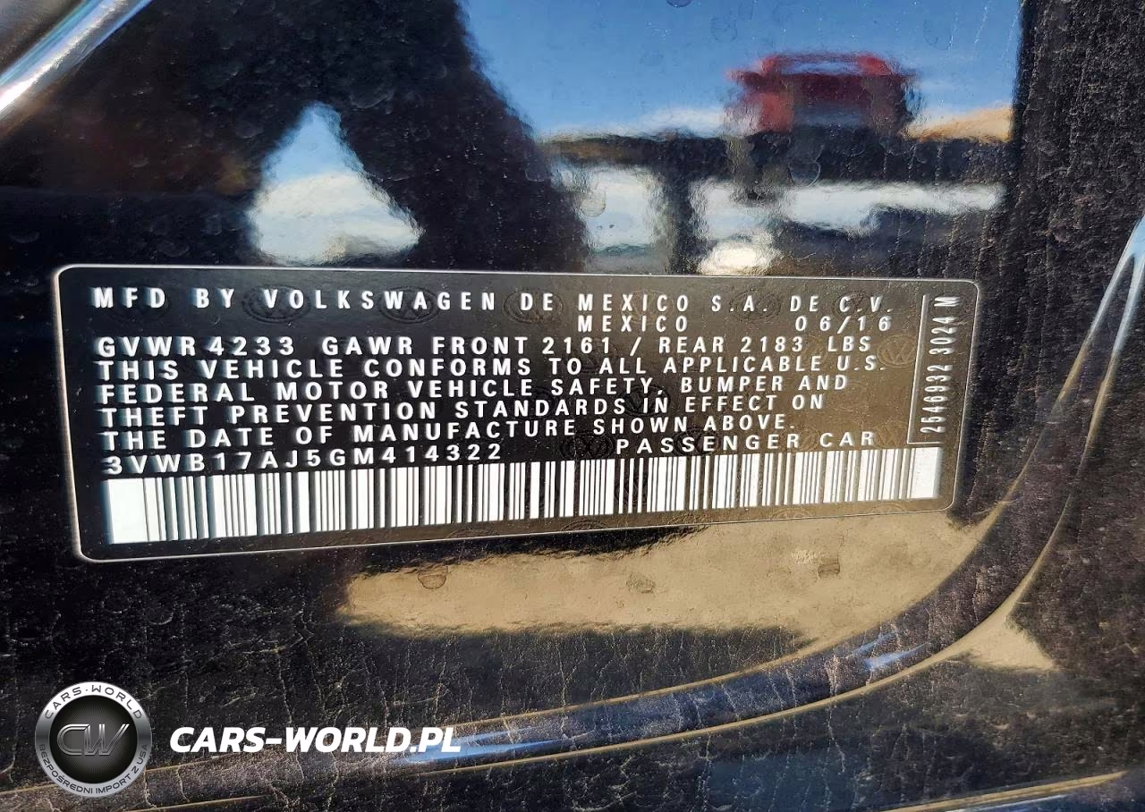 2016 Volkswagen Jetta Sport VIN:3VWB17AJ5GM414322 - 12
