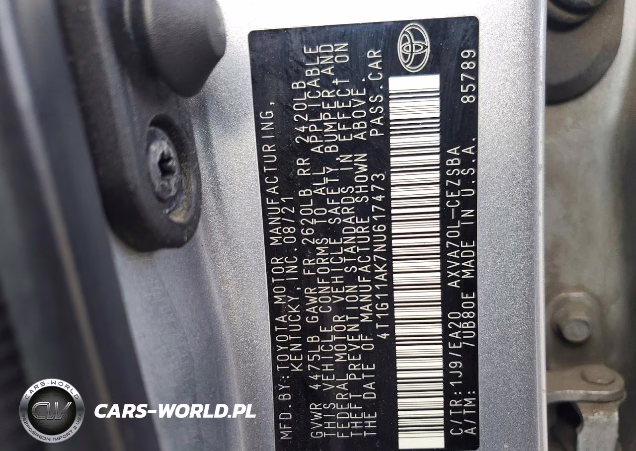 2022 Toyota Camry Se VIN:4T1G11AK7NU617473 - 12