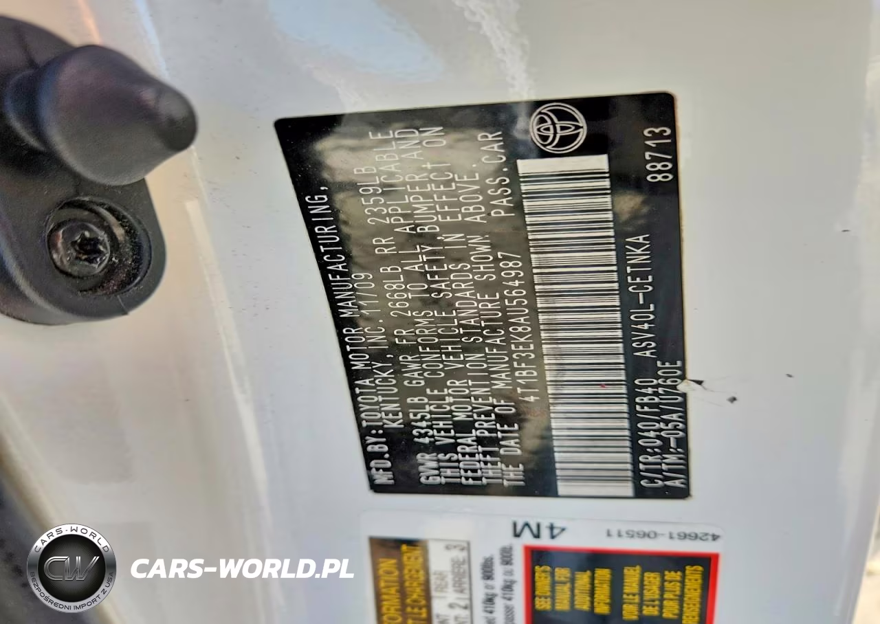 2010 Toyota Camry Le VIN:4T1BF3EK8AU564987 - 12