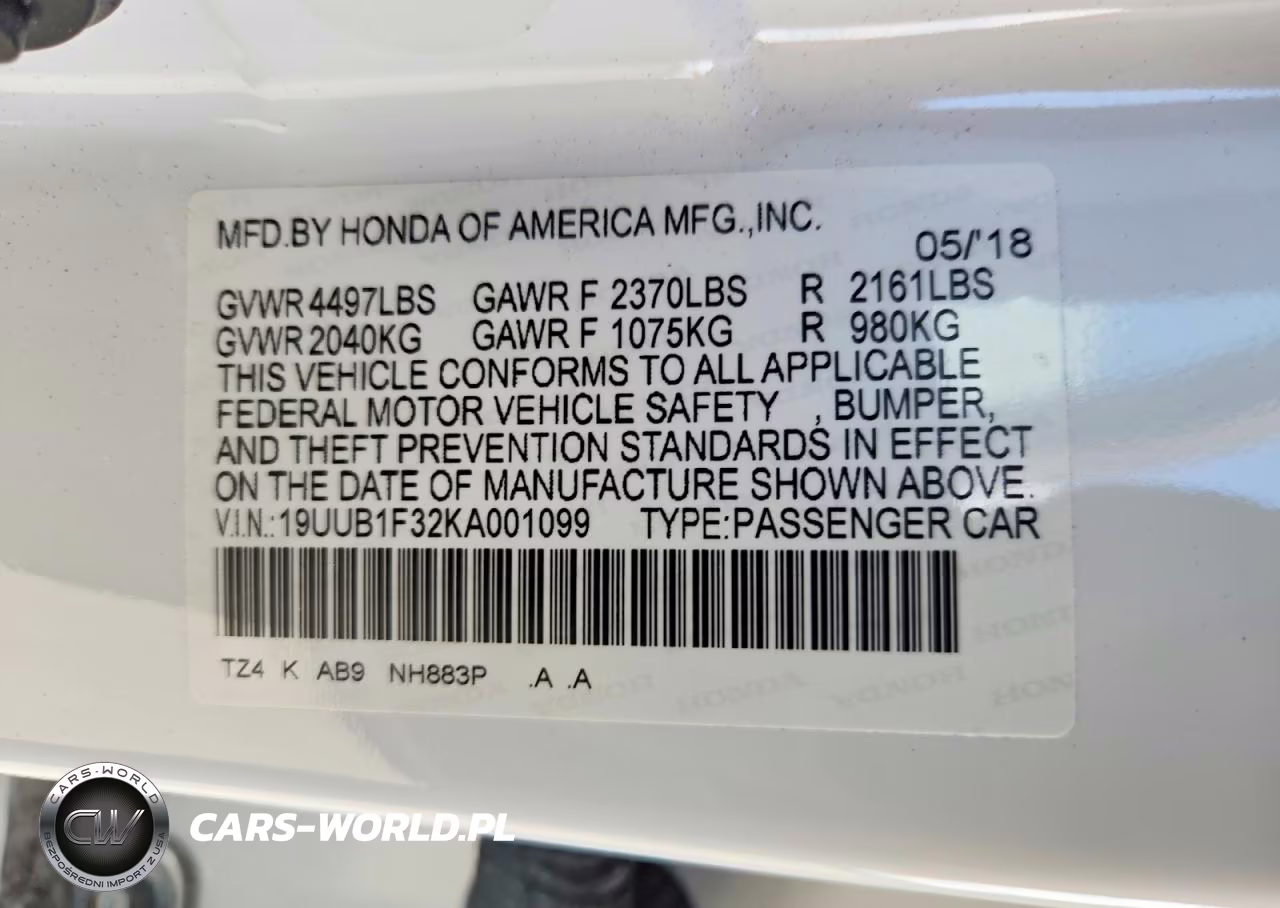2019 Acura Tlx VIN:19UUB1F32KA001099 - 12