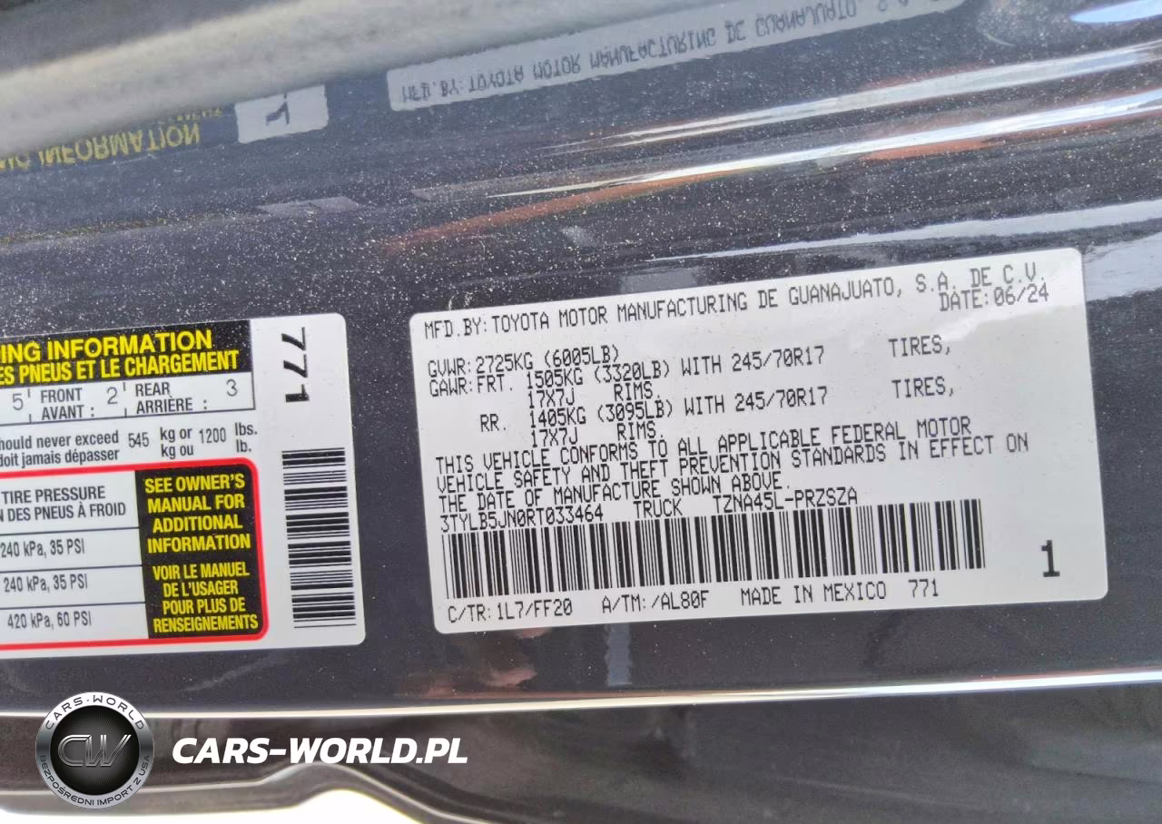 2024 Toyota Tacoma Sr5 VIN:3TYLB5JN0RT033464 - 12