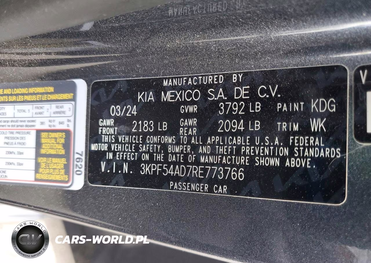 2024 Kia Forte Gt Line VIN:3KPF54AD7RE773766 - 12