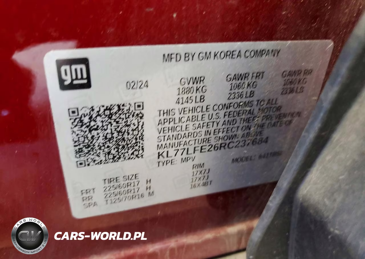 2024 Chevrolet Trax Ls VIN:KL77LFE26RC237684 - 14