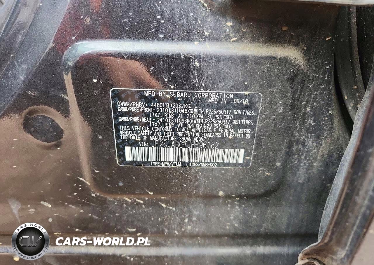 2018 Subaru Forester 2.5I VIN:JF2SJABC7JH596182 - 12