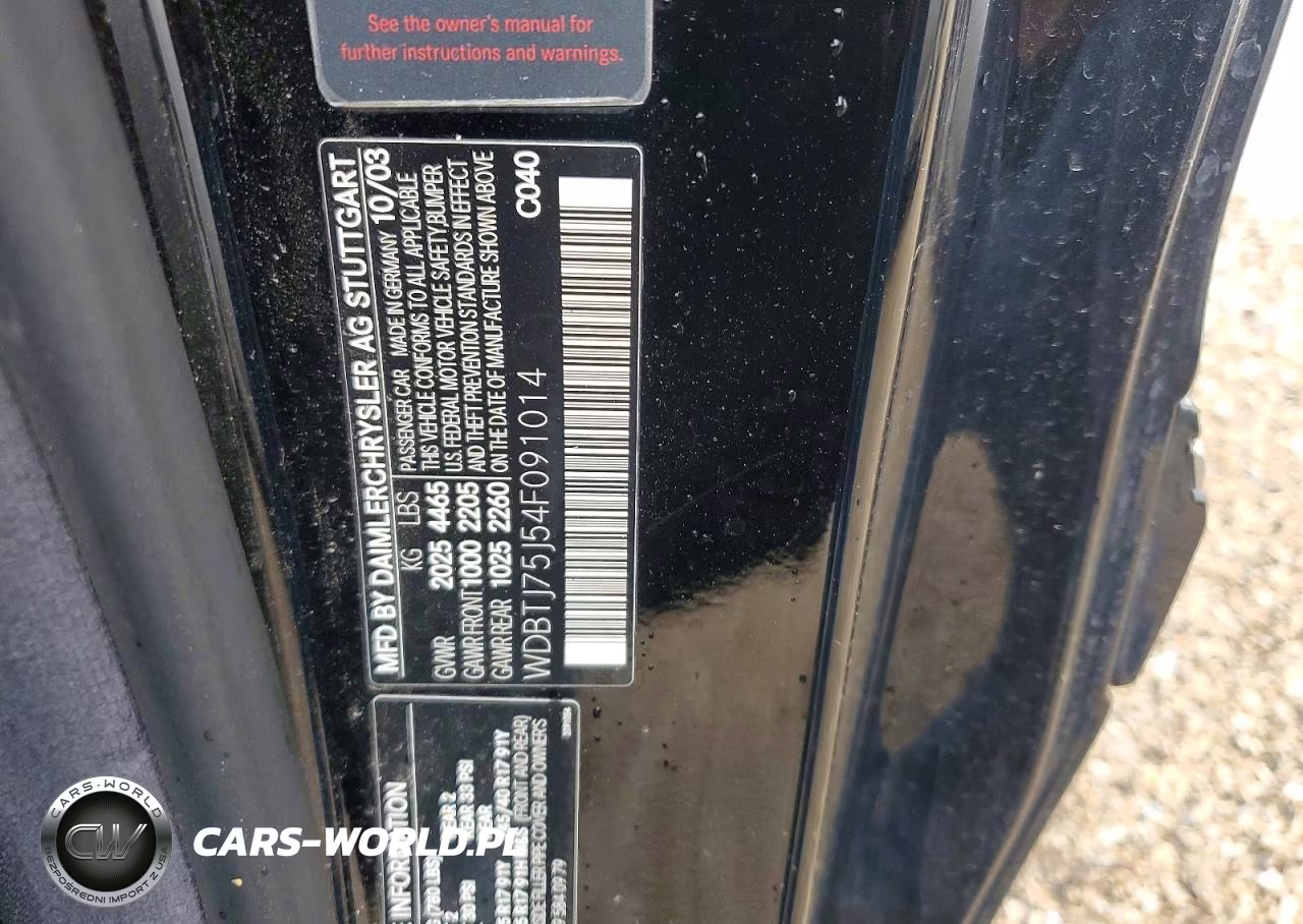 2004 Mercedes-Benz Clk 500 VIN:WDBTJ75J54F091014 - 12