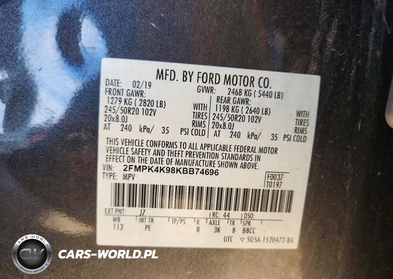 2019 Ford Edge Titanium VIN:2FMPK4K98KBB74696 - 13
