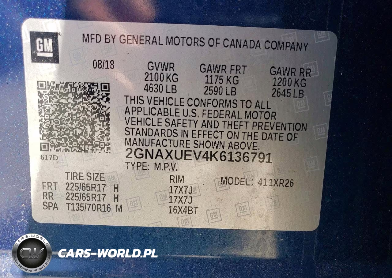 2019 Chevrolet Equinox Lt VIN:2GNAXUEV4K6136791 - 12