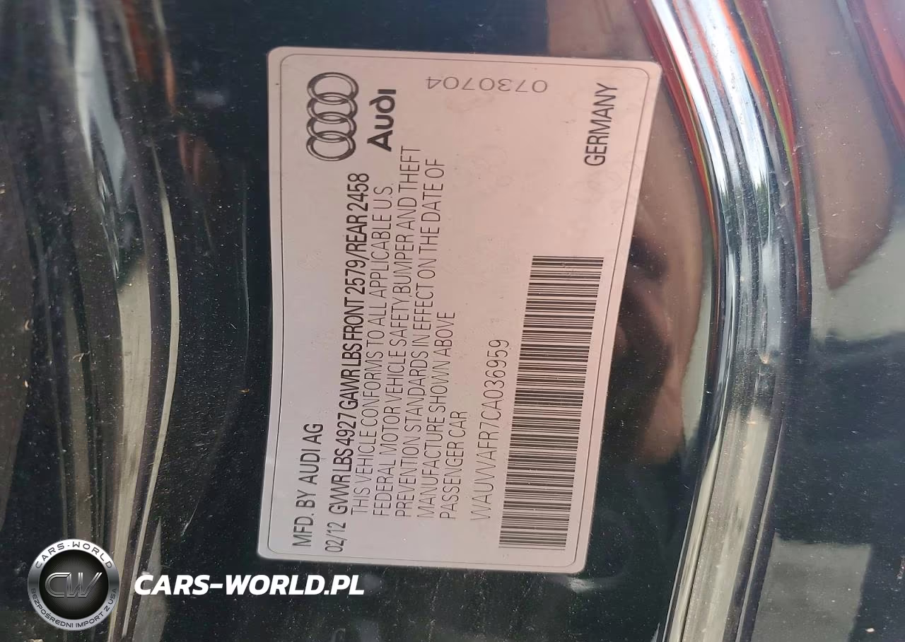 2012 Audi A5 VIN:WAUVVAFR7CA036959 - 12
