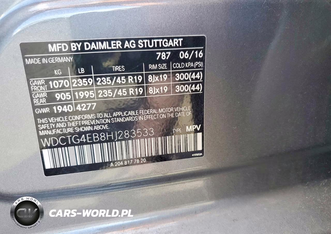 2017 Mercedes-Benz Gla 250 VIN:WDCTG4EB8HJ283533 - 13