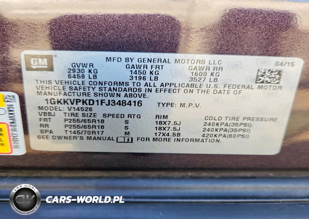 2015 GMC Acadia Sle VIN:1GKKVPKD1FJ348416 - 13