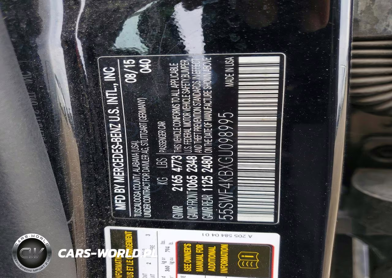 2016 Mercedes-Benz C 300 4Matic VIN:55SWF4KBXGU098995 - 12