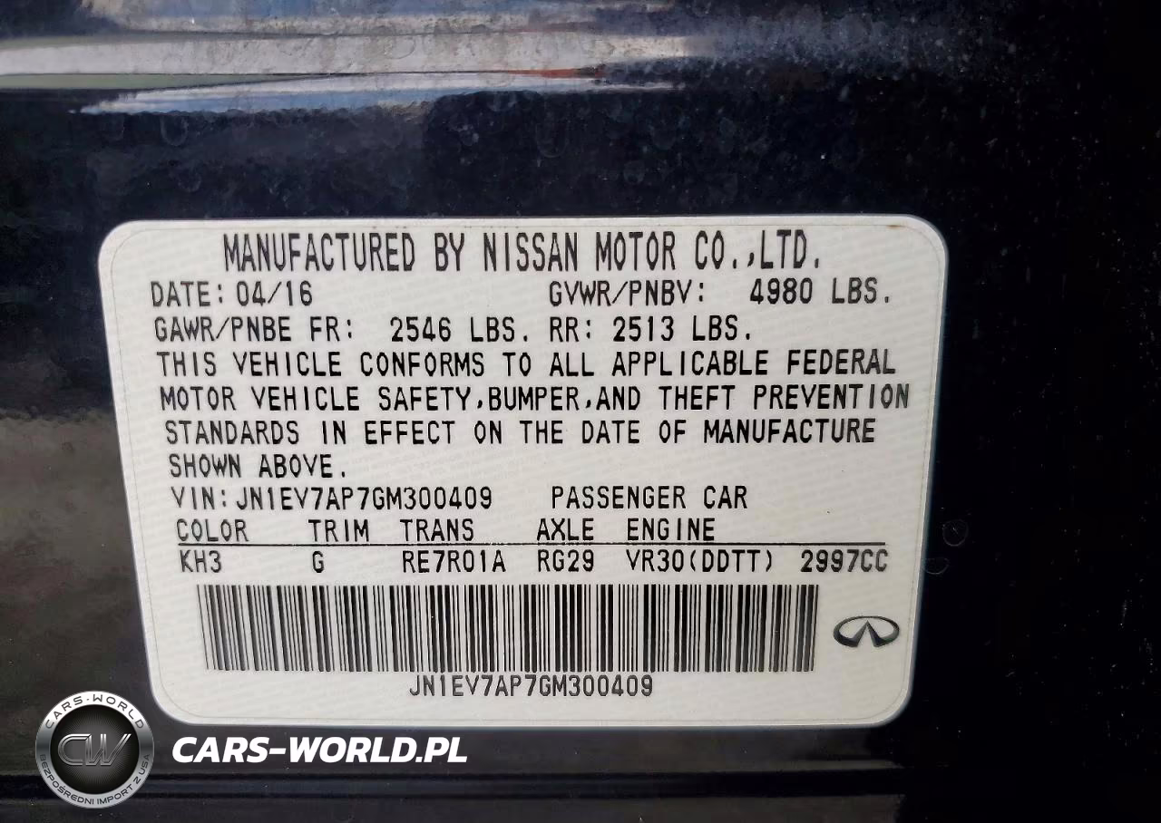 2016 Infiniti Q50 3.0T Premium VIN:JN1EV7AP7GM300409 - 12
