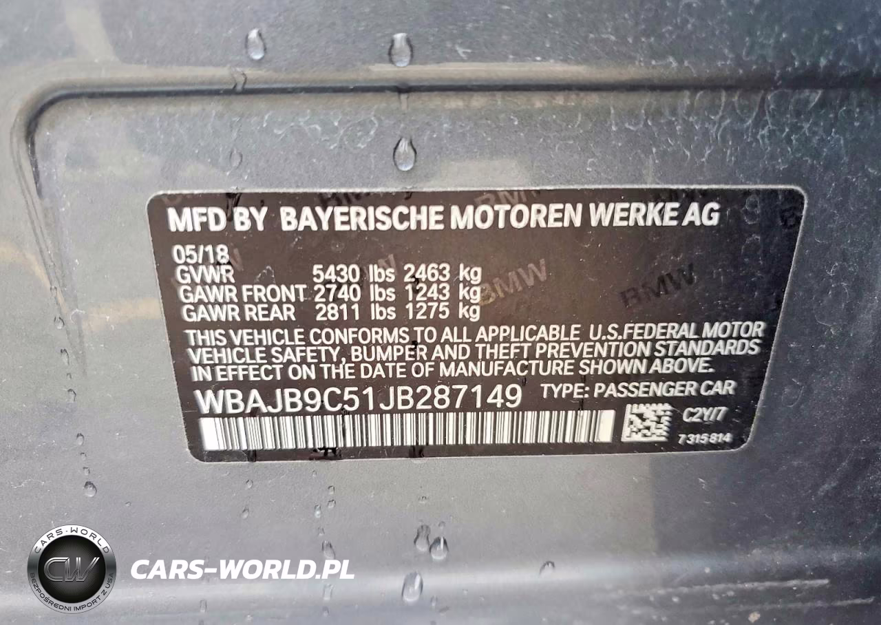 2018 BMW M550Xi VIN:WBAJB9C51JB287149 - 12