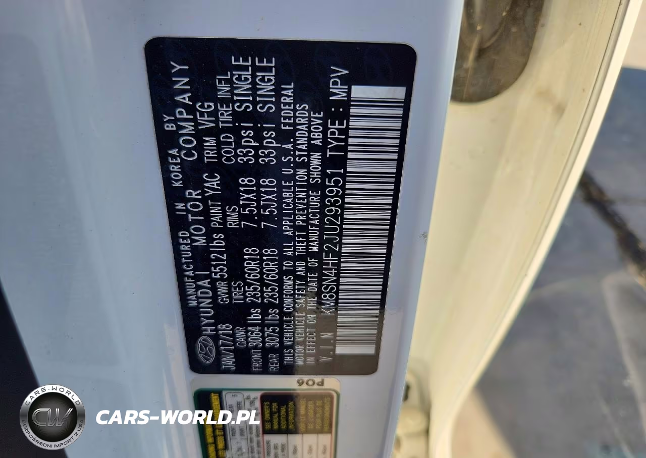 2018 Hyundai Santa Fe Se VIN:KM8SN4HF2JU293951 - 13