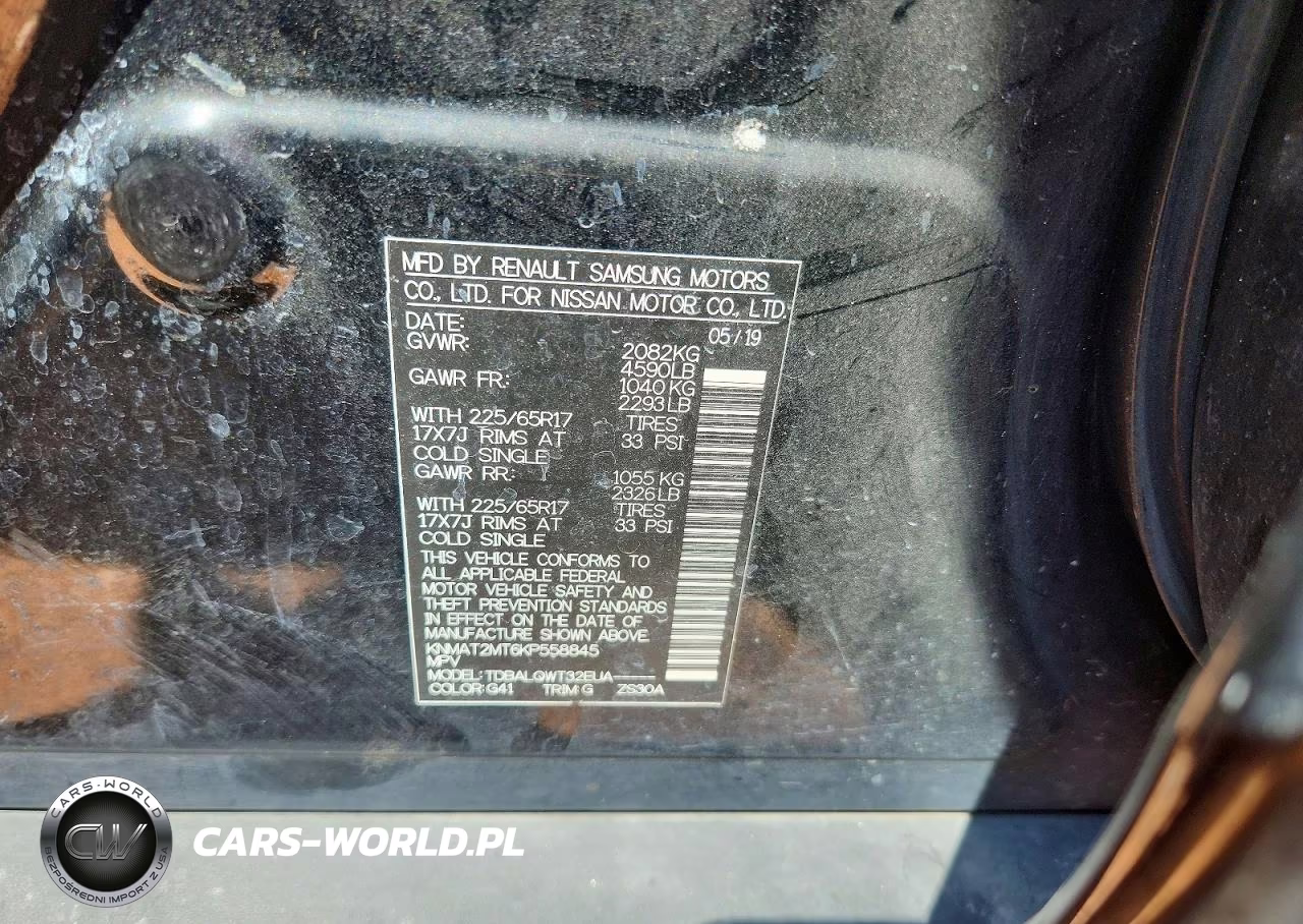 2019 Nissan Rogue Sv VIN:KNMAT2MT6KP558845 - 13
