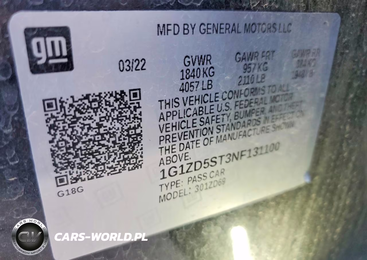 2022 Chevrolet Malibu Lt VIN:1G1ZD5ST3NF131100 - 12