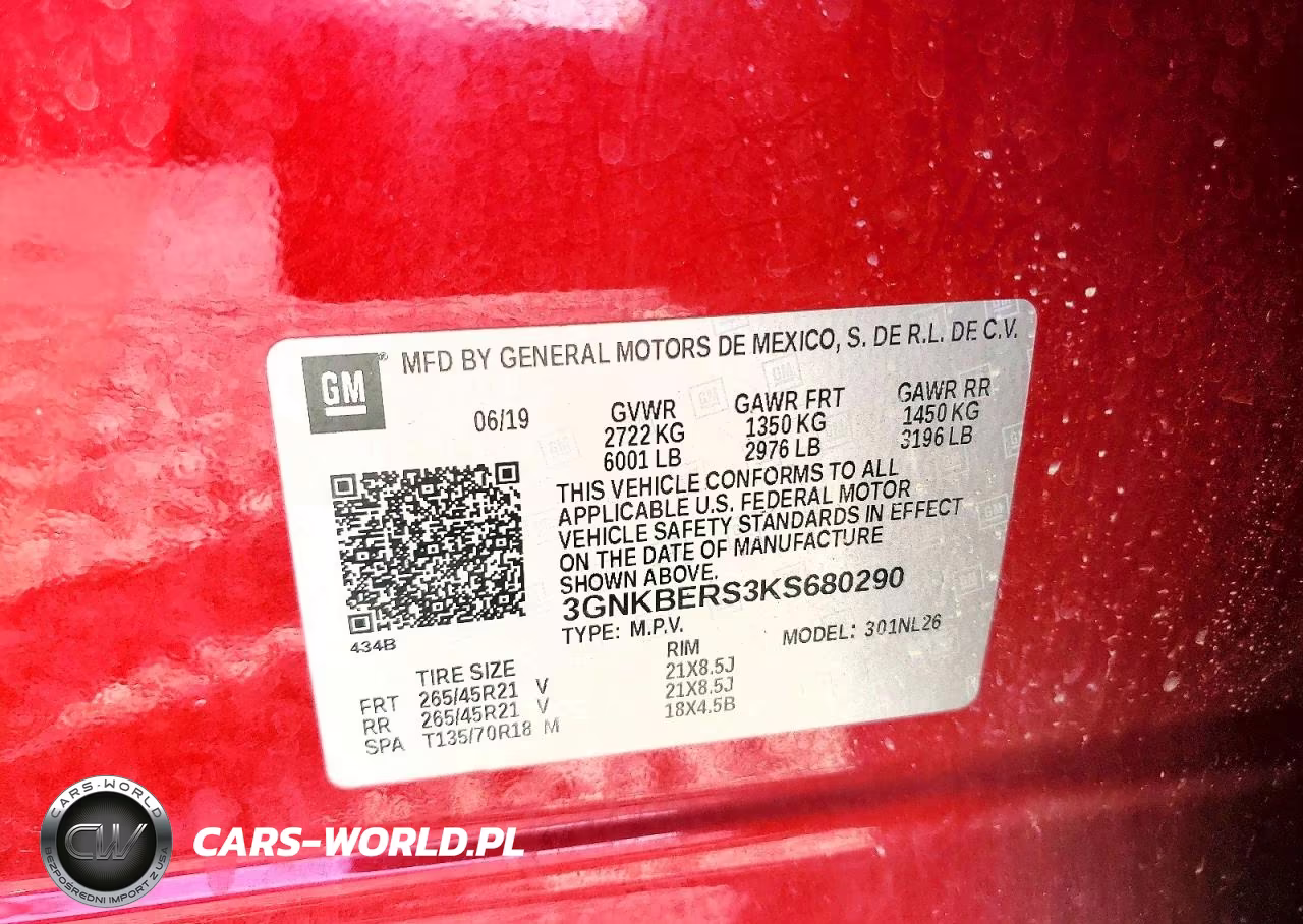 2019 Chevrolet Blazer Rs VIN:3GNKBERS3KS680290 - 13