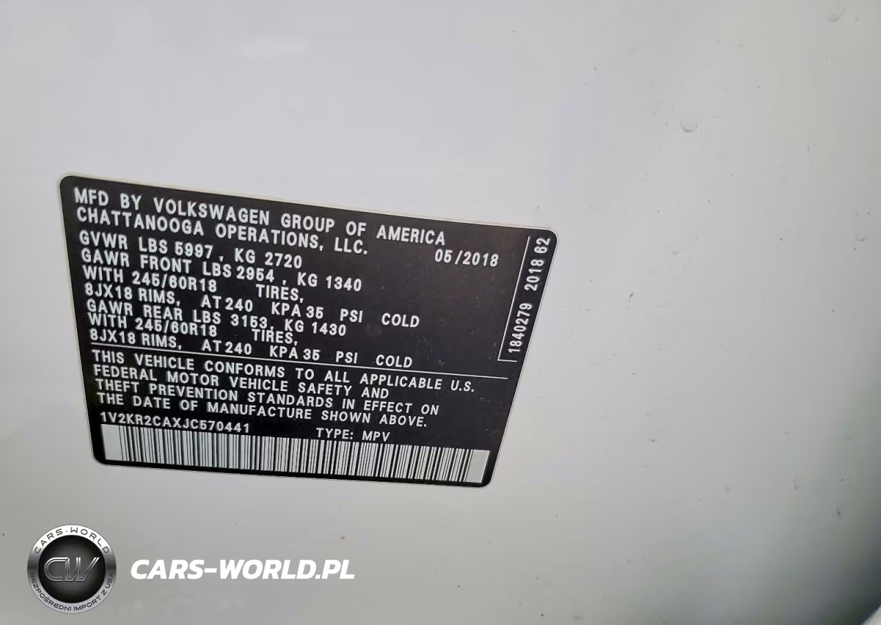 2018 Volkswagen Atlas Se VIN:1V2KR2CAXJC570441 - 13