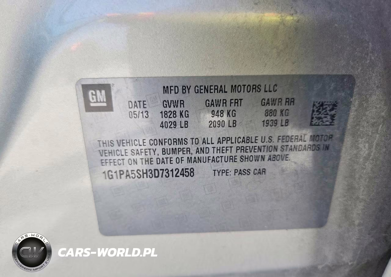 2013 Chevrolet Cruze Ls VIN:1G1PA5SH3D7312458 - 13